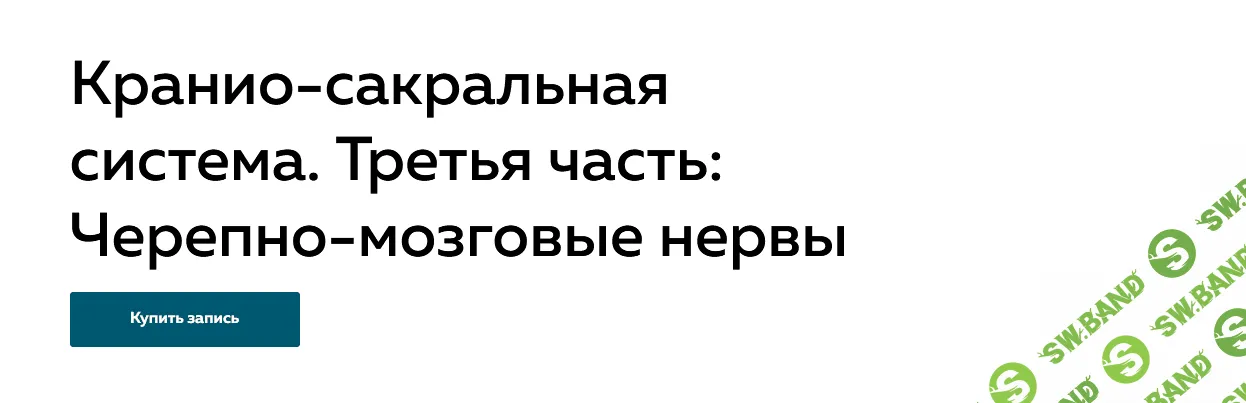 [Григорий Крутов] Кранио-сакральная система. часть 3: Черепно-мозговые нервы (2022)
