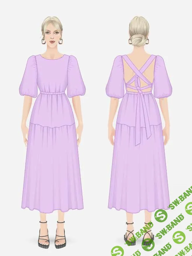 [Helpersew] Платье Aster. ОГ 80-108. Рост 161-166 (2023)