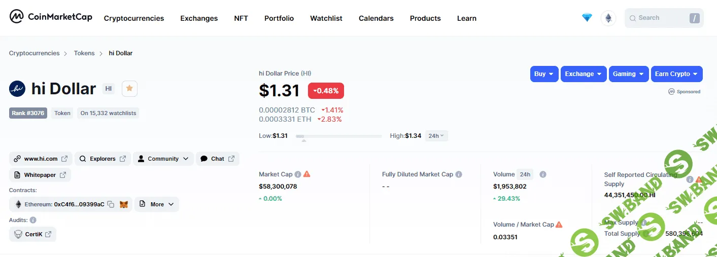 [hi dollar] Зарабатывайте 1 hi dollar каждый день. Для всех!