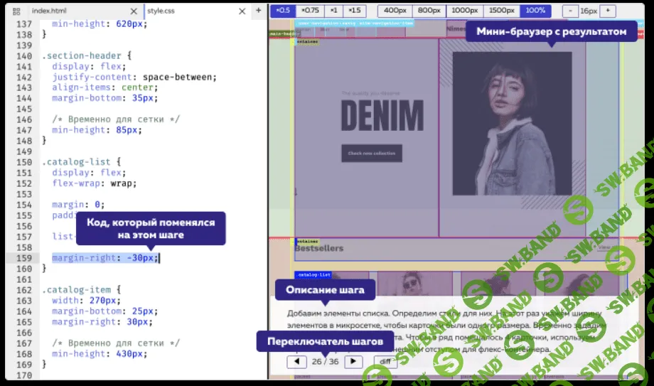 [HTML academy] Навык «Адаптивные и резиновые сетки на флексбоксе». Тариф «Полный комплект» (2020)