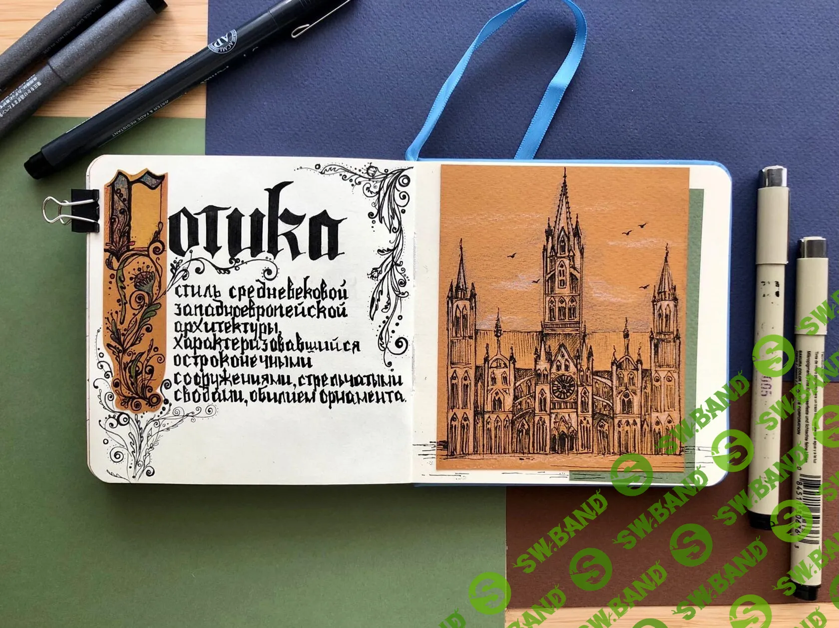 [hurlyburlyschool] Средневековье. Готика и Романтика. «Первые шаги в историю искусств. Скетчбук» 5 блок (2023)