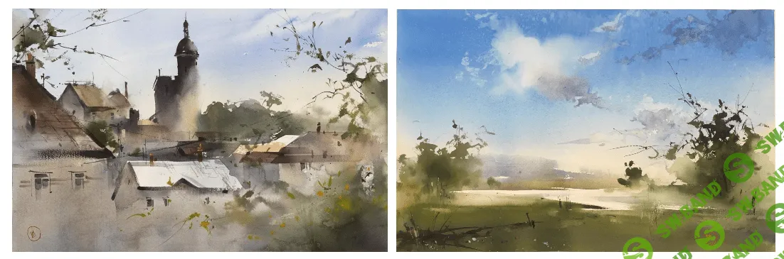 [Илья Ибряев] Марафон "Воздух и пространство в акварели" (2020)