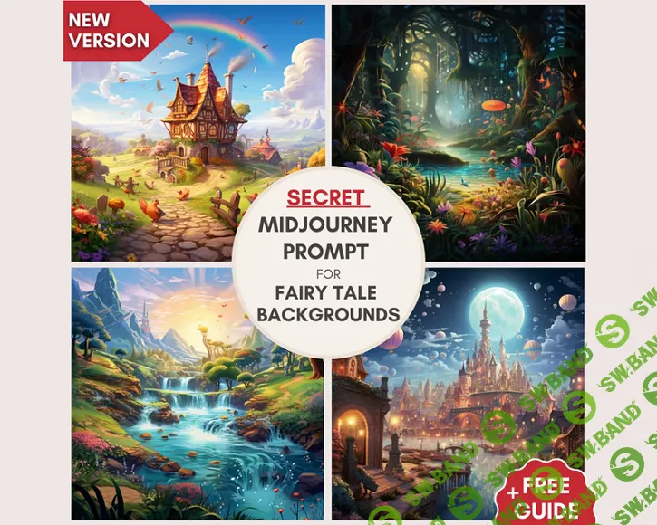 [InfinteArtDesigns] Милые промпты Midjourney для детских книг, сказочных фонов, открыток и другого (2025)