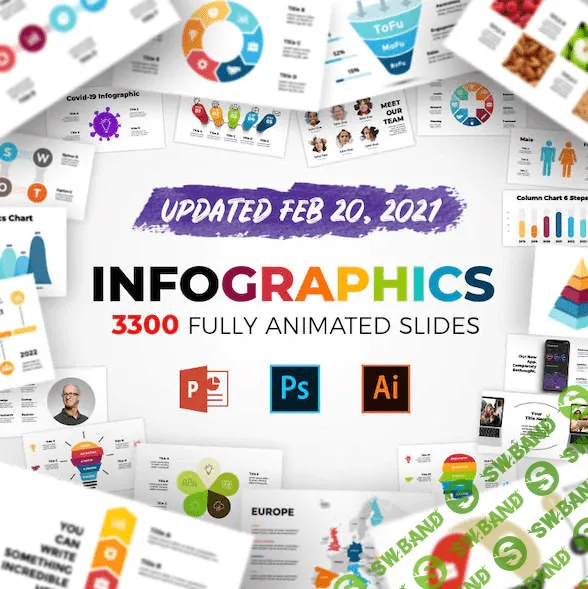 [Infographic_Templates] Huge Infographics Bundle (3300 animated slides) PowerPoint, Photoshop, Illustrator.