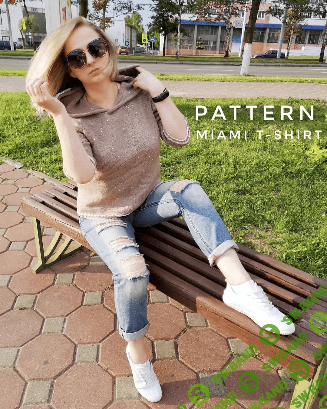 [Инна Скробова] Футболка с капюшоном «Miami T-Shirt» (2020)