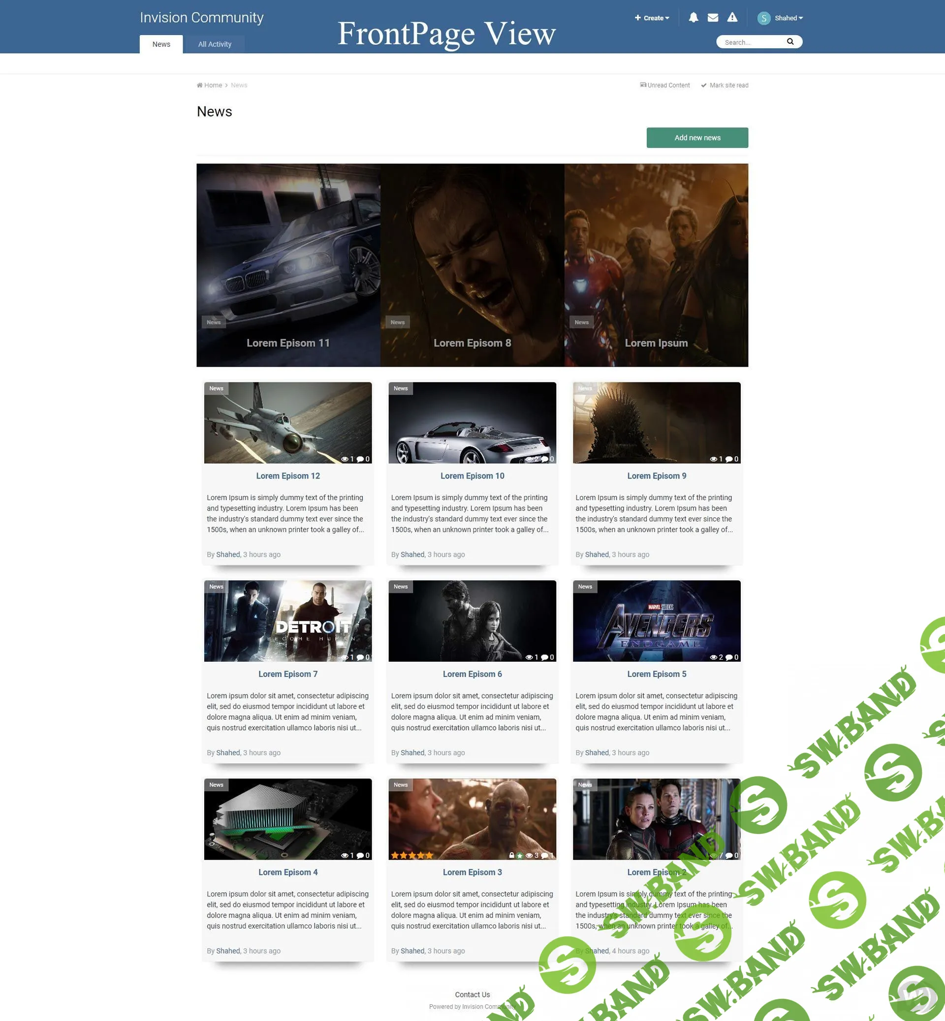 [Invision Community] Pages Legend News 2.0.0 - шаблоны статей IPS Pages