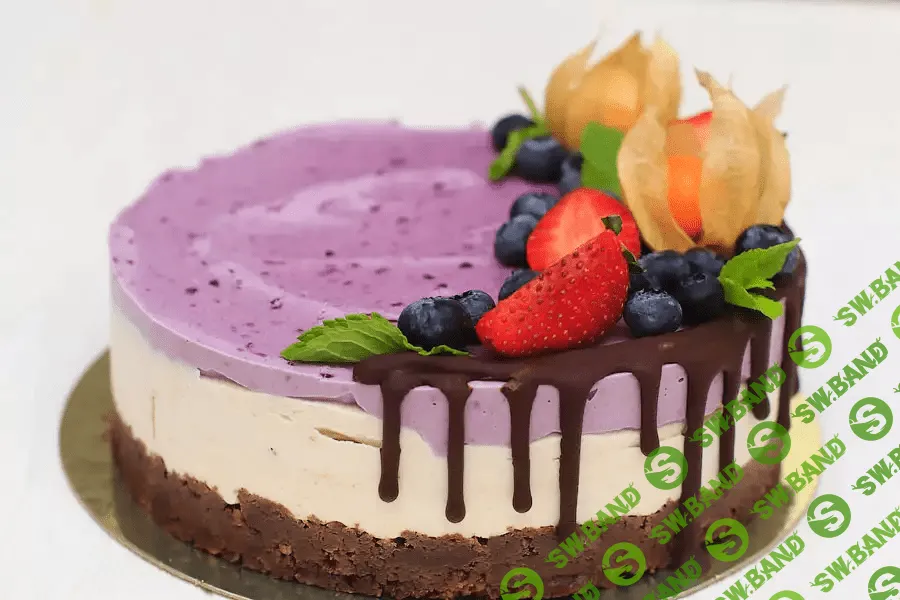 [Ирина Огурченок] Полезные сладости: торт Лимонно-черничный Raw Cake