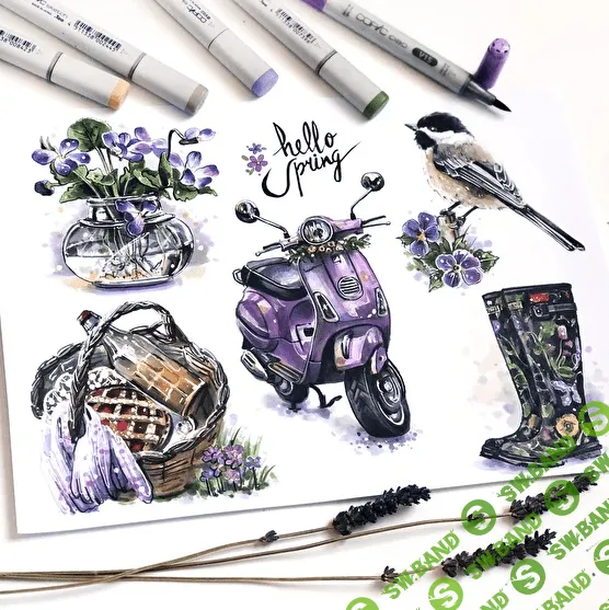[Ирина Шельменко] Весна в sketchanddraw - маркеры (2020)