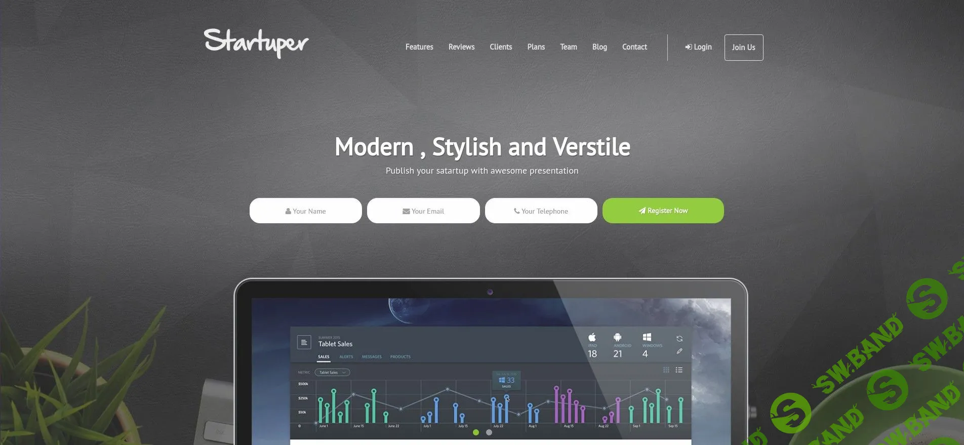 Ищу Wordpress тему Startuper - Startup Landing Page WordPress