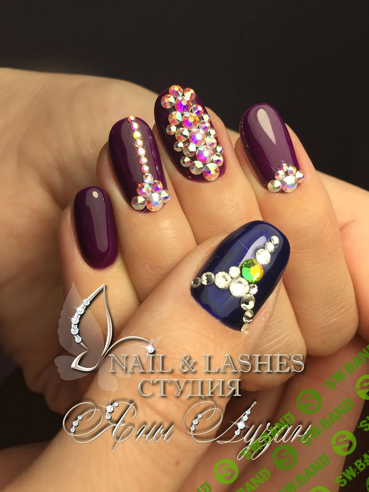 [Яна Лузан] Комбинированный маникюр и глубокое покрытие из-под кутикулы (2015)