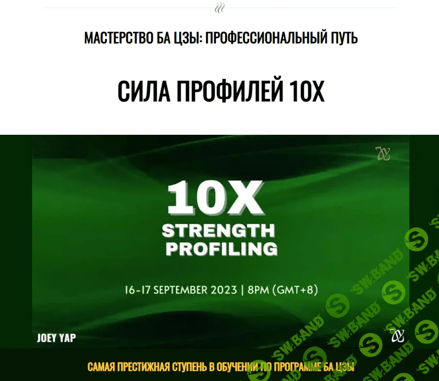 [Joey Yap] Сила профилей 10Х (2023)