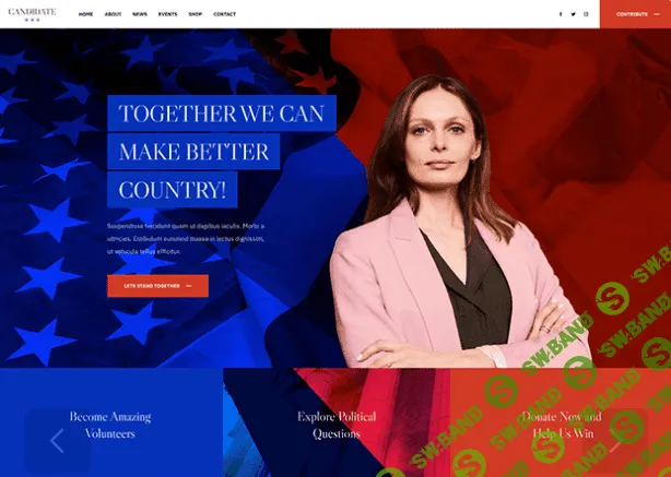 [joomlart] JA Candidate v2.0.1 - профессиональный политический шаблон Joomla (2021)