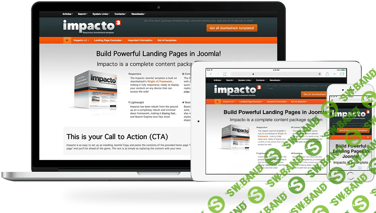 [Joomlashack] Impacto v3.5.0 - лендинг шаблон для Joomla
