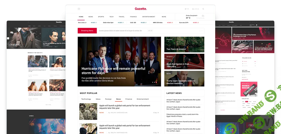 [Joomshaper] JS Gazette v1.2 - новостной шаблон для Joomla