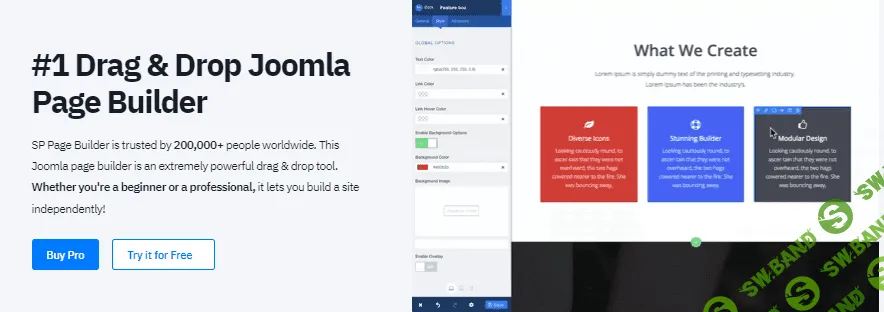 [joomshaper] SP Page Builder Pro v3.8.1 Rus - визуальный конструктор страниц для Joomla (2021)