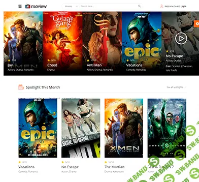 JS Moview v1.8 - кино шаблон для Joomla