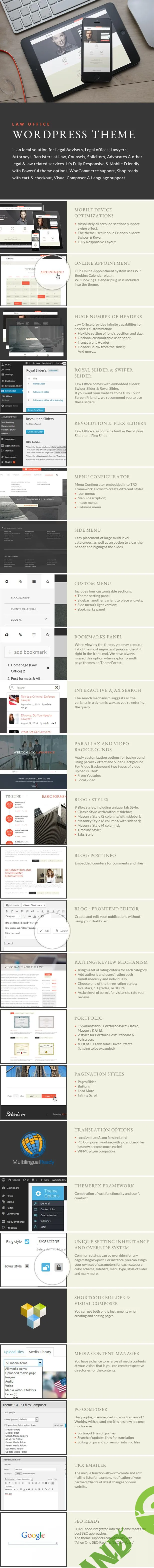 Юридическая тема для сайта - Law Office