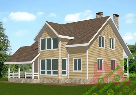 [karkasniki] Проект каркасного дома 12.5x13 176м.кв