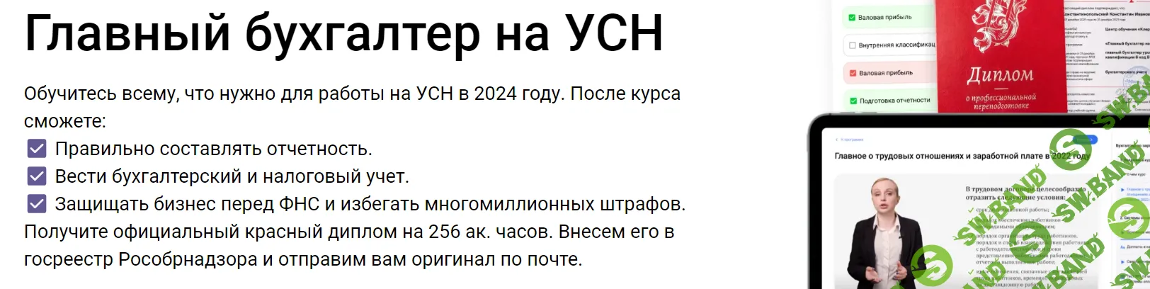 [Клерк] Главный бухгалтер на УСН (2024)