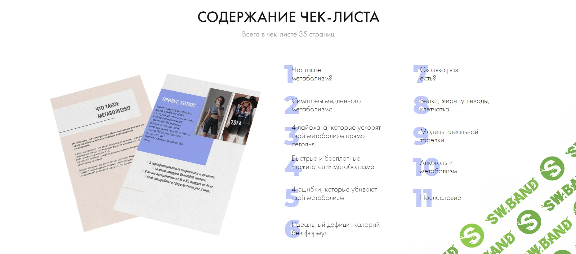 [krissi.diary] Чек-лист  Разгон метаболизма