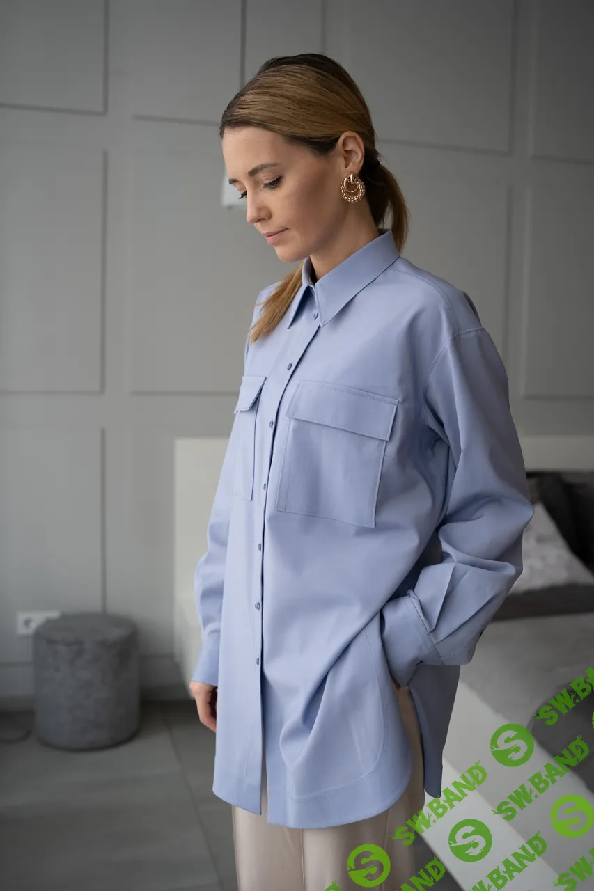 [Кристина Юсупова] Рубашка прямая Alexandra A. Размер 42-52. Рост 162-166 (2024)