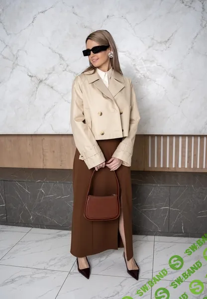 [Кристина Юсупова] Тренч укороченный Mirra L. Размер 44-48. Рост 162-166 (2025)