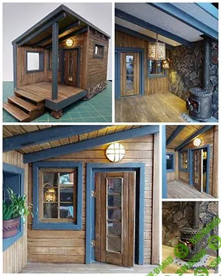 [Куклы] Мастер-класс по домику "Дача" [Elena_House_Mouse] [Елена Никитина]