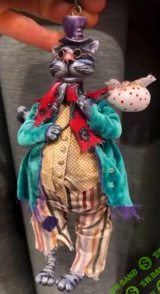 [Куклы] Мастер класс в записи по ёлочной игрушке Кот Базилио [АняМаня] [Мария Колегова]