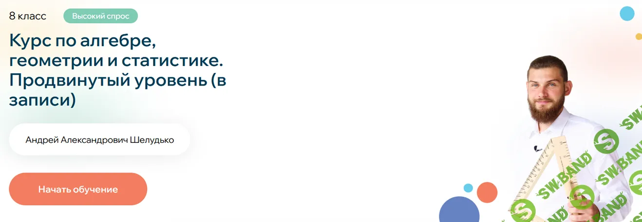 Курс по алгебре, геометрии и статистике. Продвинутый уровень. 8 класс [Андрей Шелудько]