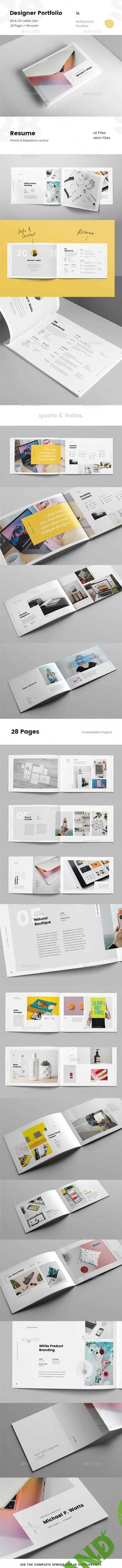 Landscape Creative Portfolio for Designers with Resume