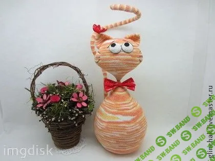 [Лариса Глинчак] Вязанные игрушки МК Рыжий кот, Жаккардовая лошадка