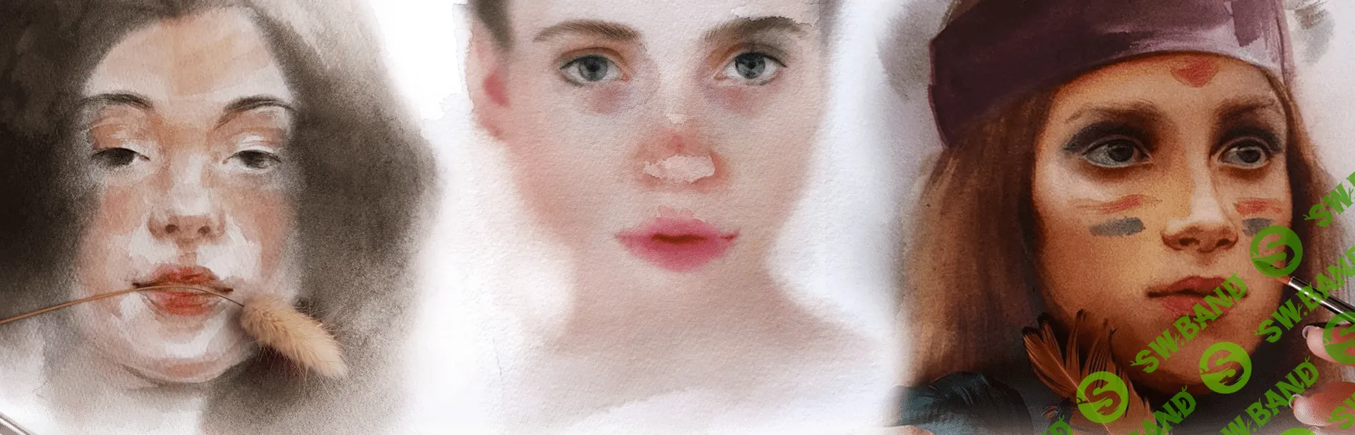 [LECTOROOM] Акварельный портрет. Онлайн-практика со Светланой Лансе (2018)