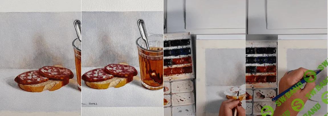 [lectoroom] Натюрморт Завтрак аристократа акварелью (2023)