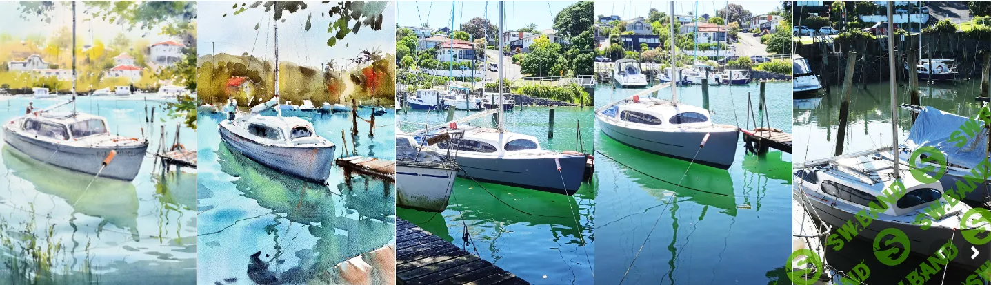 [lectoroom] Свет и вода - Этюд с парусной лодкой в акварели (2024)