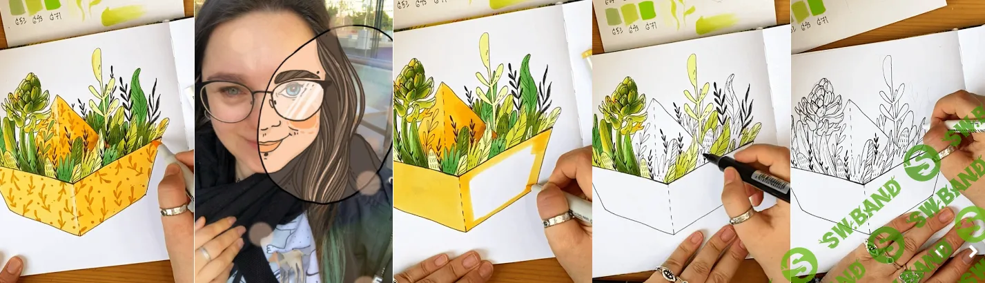 [lectoroom] Весенний кораблик мечты - скетчинг маркерами (2024)