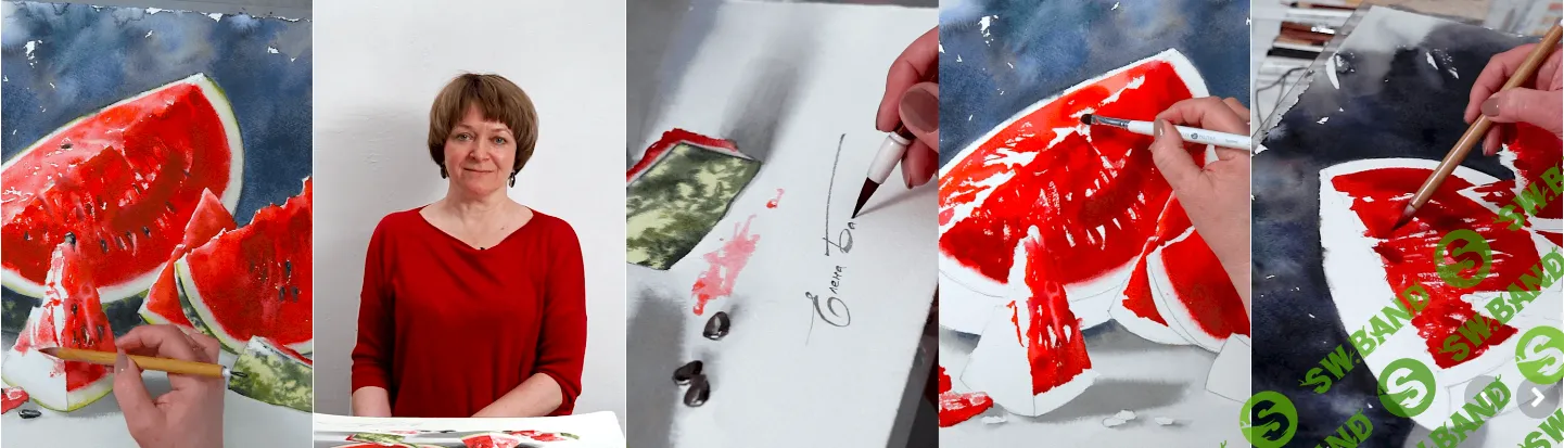 [lectoroom] Живопись натюрморта с арбузом акварелью (2024)