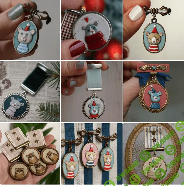 [Лепка] Брошка-орден с мишкой [Лампоцех] [Катя Пигарева]