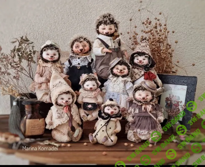 [Лепка] МК "Ежиное семейство" [Марина Комадей]