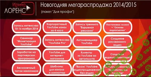 [Лоренс Ирина] Новогодняя мегараспродажа тренингов (2014)
