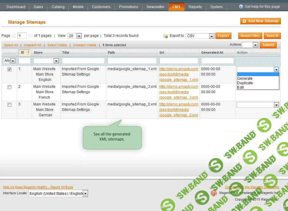 [Magento] XML Google® Sitemap Amasty 1.1.0