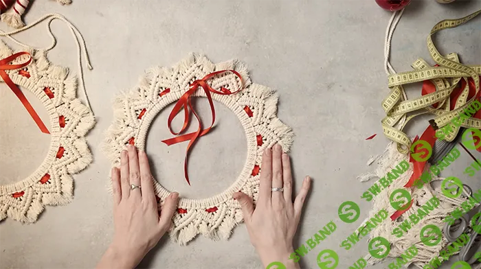 [Макраме] Рождественский венок [Арткласс] [Дарья Котик]