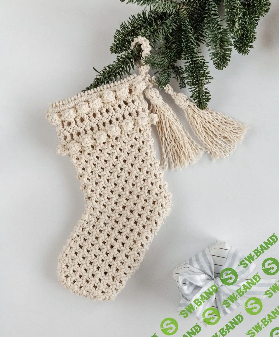 [Макраме] Сапожок новогодний [w.all.s]