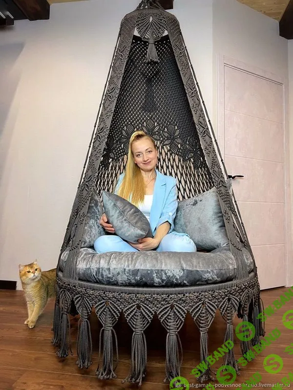 [Макраме] Шатёр с 3Д цветами [Best Gamak] [Светлана Звягинцева]