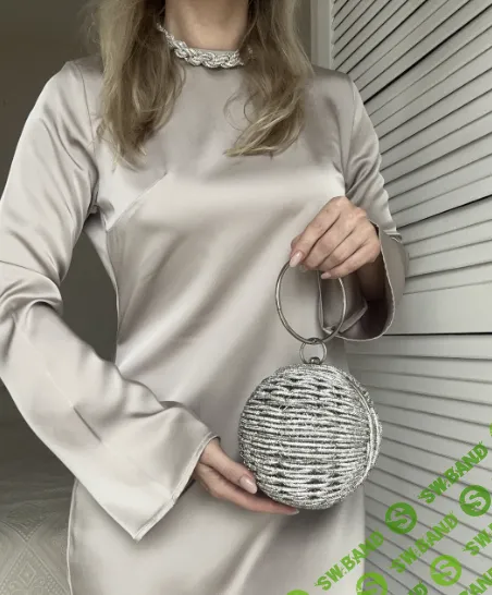 [Макраме] Сумка-шар из блестящего шнура [w.all.s]