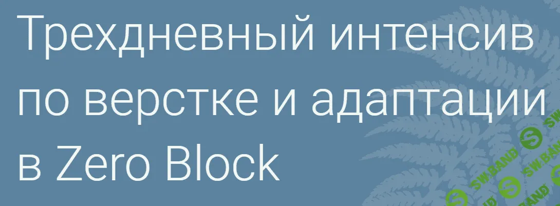 [Максим Ширко] Продвинутая верстка и адаптация сайтов под мобильные устройства в Zero Block (2019)