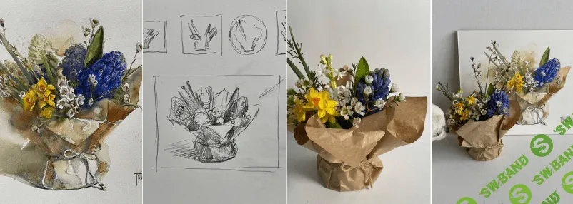 [Мария Павлова] [lectroom] Весенний букет акварельными карандашами (2022)