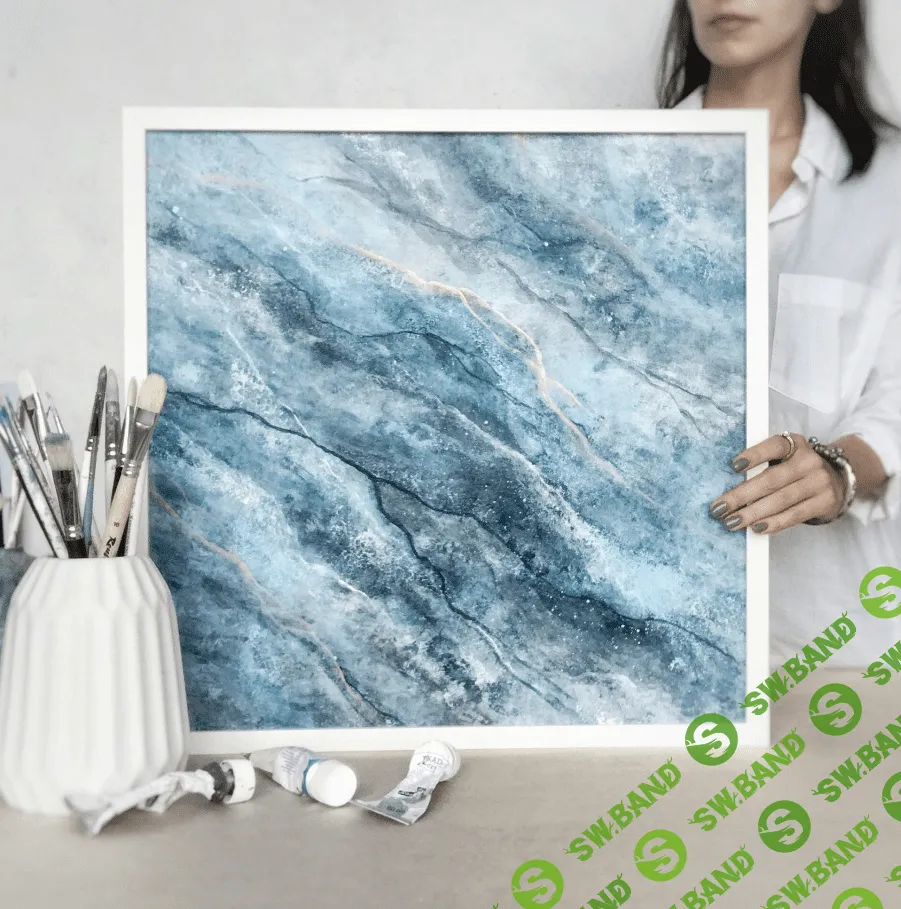 [Мария Трищецкая] Имитация мрамора на основе акрила (2022)