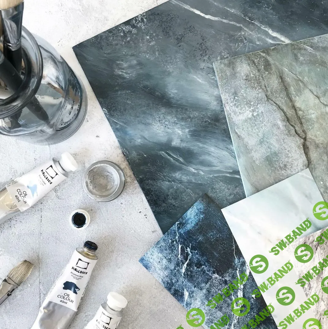 [Мария Трищецкая] Имитация мрамора на основе масляных красок (2022)