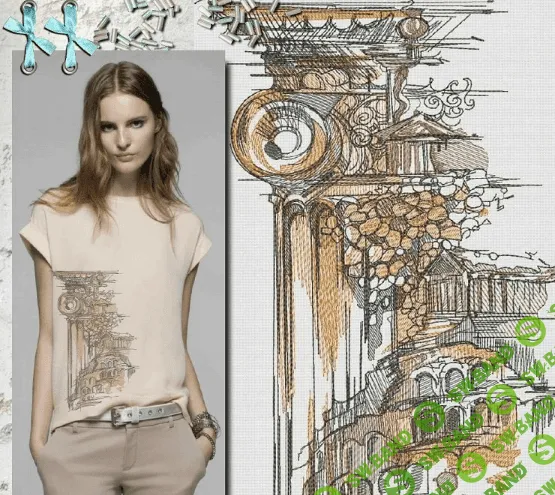 [Машинная вышивка, Наталья Шестакова] Античность 1. Для больших пялец (2023)