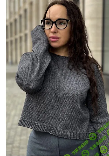 [Машинное вязание] Джемпер-кроп [by_swan_] [Юлия Лебедева]